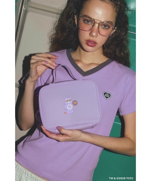 ALEXIA STAM（アリシアスタン）の「[Care Bears x ALEXIA STAM] Clear Pouch /ケアベアコラボ クリアポーチ（ポーチ・レディース・ピンク/イエロー/パープル・FREE）」の4枚目の写真