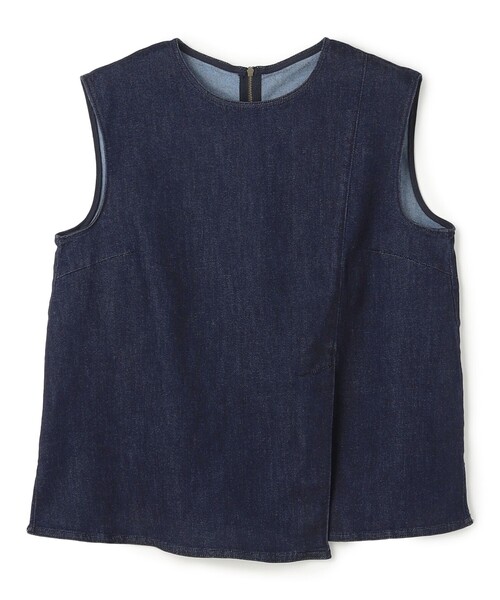 UNFILO(アンフィーロ)の「【野呂佳代さん着用】UNFILO DENIM light ノースリーブブラウス(シャツ/ブラウス・レディース・ネイビー系/サックスブルー系/ベージュ系・X-LARGE)」の11枚目の写真