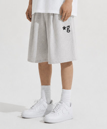 HAND WORK SWEATSHORTS (LIGHT GREY)