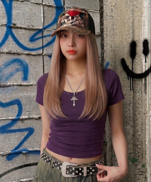 Ed Hardy(エドハーディー)の「≪Ed Hardy/エドハーディー≫メッシュキャップ(キャップ・レディース・レオパード・ONESIZE)」の1枚目の写真