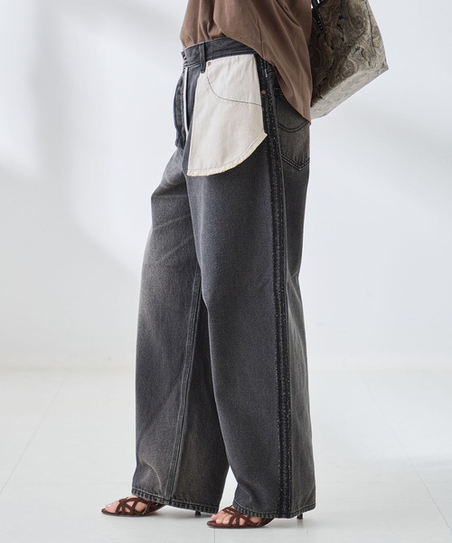 Lee（リー）の「《追加》別注 INSCRIRE*LEE*L'ESSAGE COWBOY/RIDERSPANTS デニム（デニムパンツ・レディース・サックスブルー/ブラック系その他・MEDIUM/SMALL/X-SMALL/LARGE）」の5枚目の写真