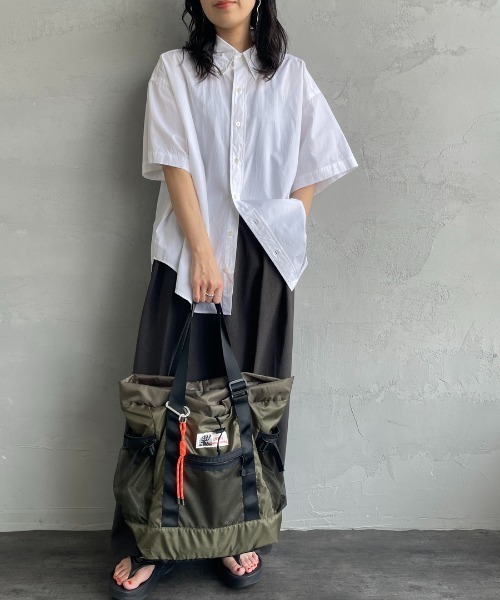 THE SHINZONE（ザ　シンゾーン）の「[THE SHINZONE/ザ シンゾーン] ハーフスリーブ オーバーサイズダディシャツ（シャツ/ブラウス・レディース・イエロー/ブルー/ホワイト・0）」の7枚目の写真