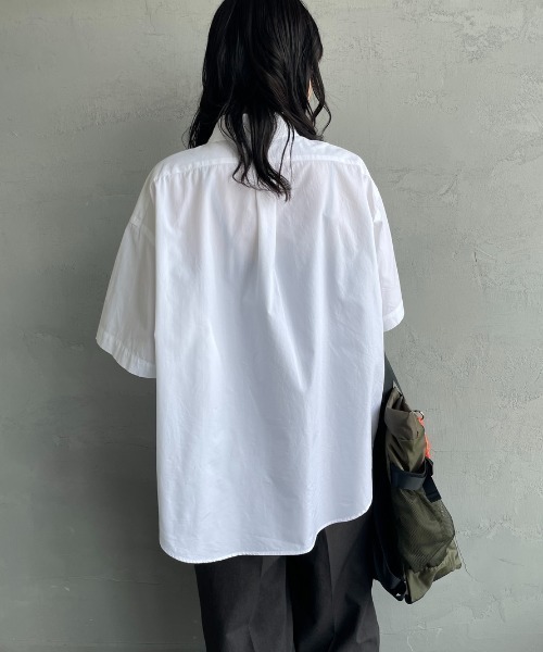 THE SHINZONE（ザ　シンゾーン）の「[THE SHINZONE/ザ シンゾーン] ハーフスリーブ オーバーサイズダディシャツ（シャツ/ブラウス・レディース・イエロー/ブルー/ホワイト・0）」の13枚目の写真