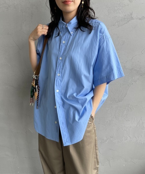 THE SHINZONE（ザ　シンゾーン）の「[THE SHINZONE/ザ シンゾーン] ハーフスリーブ オーバーサイズダディシャツ（シャツ/ブラウス・レディース・イエロー/ブルー/ホワイト・0）」の19枚目の写真