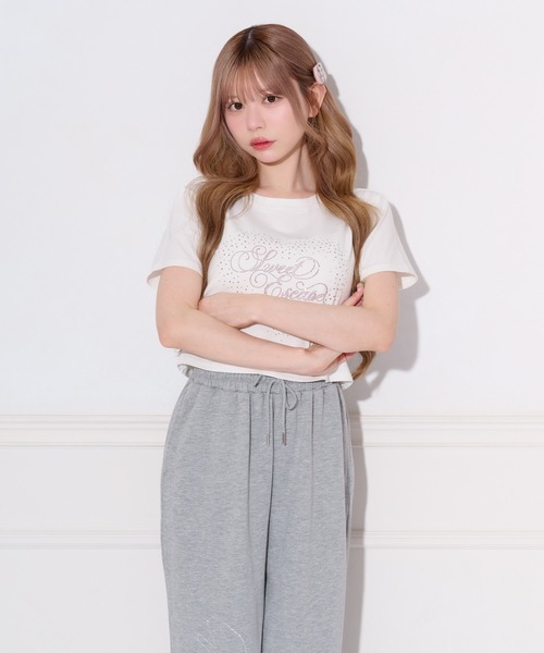 apres jour(アプレジュール)の「ハートロゴラインストーンTシャツ(Tシャツ/カットソー・レディース・ブラック/ホワイト系その他/オフホワイト・フリー/X-LARGE)」の18枚目の写真