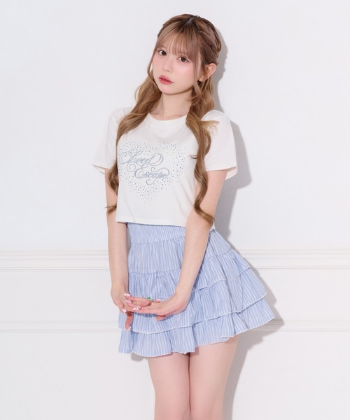 apres jour(アプレジュール)の「ハートロゴラインストーンTシャツ(Tシャツ/カットソー・レディース・ブラック/ホワイト系その他/オフホワイト・フリー/X-LARGE)」の21枚目の写真