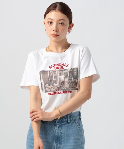 BAYFLOW（ベイフロー）の「コンパクトフォトプリントTシャツ（Tシャツ/カットソー・レディース・レッド/ネイビー/グリーン・FREE）」の3枚目の写真
