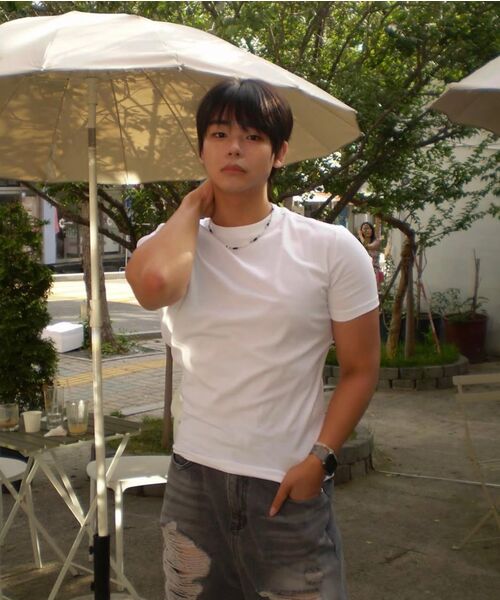 PHOS333（フォースサンサンサン）の「M Panel Silket T-Shirt/White（Tシャツ/カットソー・メンズ・その他・FREE）」の5枚目の写真