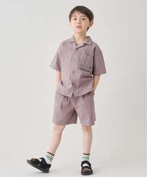 b・ROOM（ビールーム）の「【セットアップ】オープンカラーシャツ・イージーパンツ【子供服】【キッズ】【男の子】【女の子】（アンサンブル）」