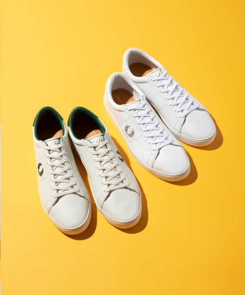 FRED PERRY(フレッドペリー)の「Spencer Leather(スニーカー)」|ホワイト×グリーン