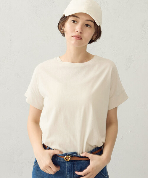 COMME CA ISM（コムサイズム）の「日本の色 カラーTシャツ（Tシャツ/カットソー・レディース・レッド/グリーン/アイボリー/ネイビー・LARGE/MEDIUM/SMALL）」の10枚目の写真