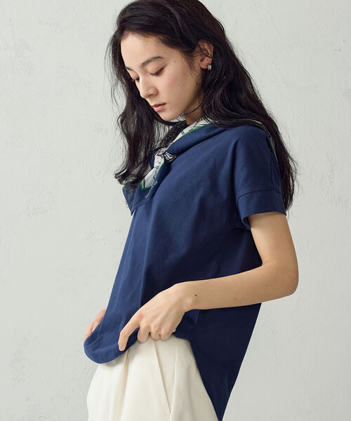 COMME CA ISM（コムサイズム）の「日本の色 カラーTシャツ（Tシャツ/カットソー・レディース・レッド/グリーン/アイボリー/ネイビー・LARGE/MEDIUM/SMALL）」の18枚目の写真
