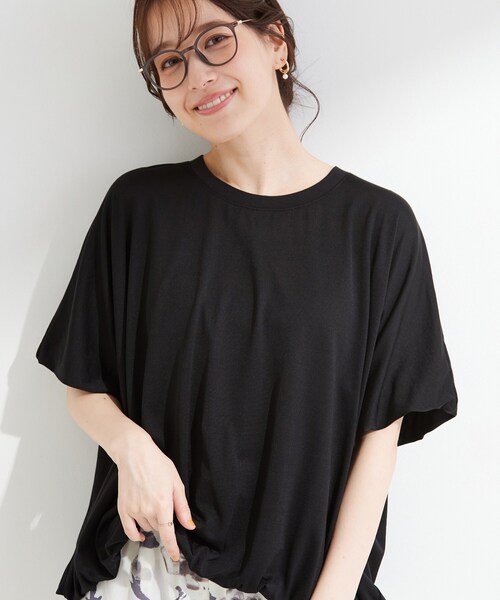 SHOO・LA・RUE（シューラルー）の「【ひんやり/洗濯機可】インせず着られる バルーンデザインTシャツ（Tシャツ/カットソー・レディース・ブラック/ホワイト・03/02）」の2枚目の写真