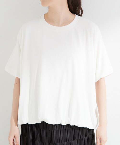 SHOO・LA・RUE（シューラルー）の「【ひんやり/洗濯機可】インせず着られる バルーンデザインTシャツ（Tシャツ/カットソー・レディース・ブラック/ホワイト・03/02）」の11枚目の写真