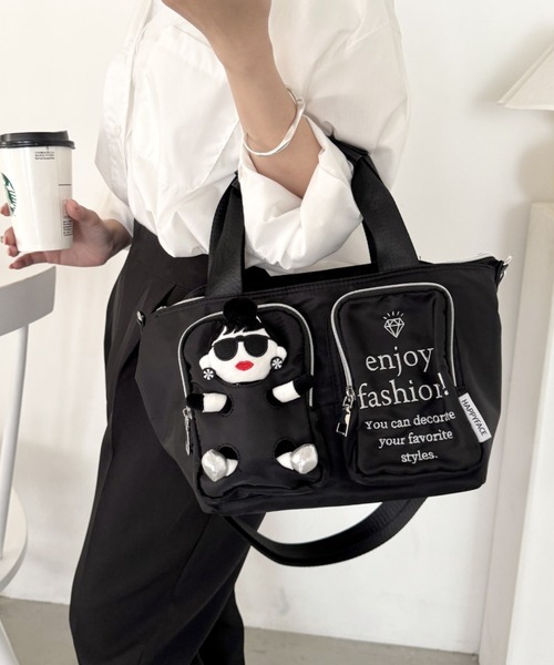 HAPPY FACE(ハッピーフェイス)の「EMMAドール付2WAYバッグ BK(ショルダーバッグ・レディース・ブラック・ONE SIZE)」の17枚目の写真