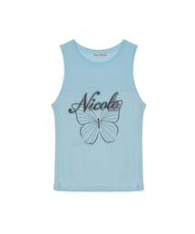 NICOLE BUTTERFLY SLEEVELESS TOP_SKY BLUE