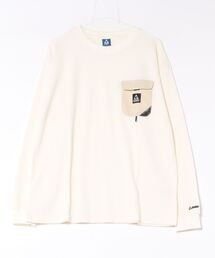 【GERRY】ナイロンポケット ワッフルクルーネックロングスリーブTシャツ