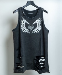 BACKSTAGE PASS（バックステージパス）の「HAND SIGN TANK(ハンドサインタンク)ダメージ加工 タンク（タンクトップ）」
