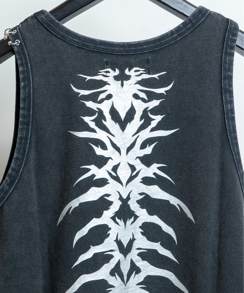 BACKSTAGE PASS(バックステージパス)の「HAND SIGN TANK(ハンドサインタンク)ダメージ加工 タンク(タンクトップ・メンズ・ブラック/ダークグレー/ホワイト系その他・FREE)」の17枚目の写真
