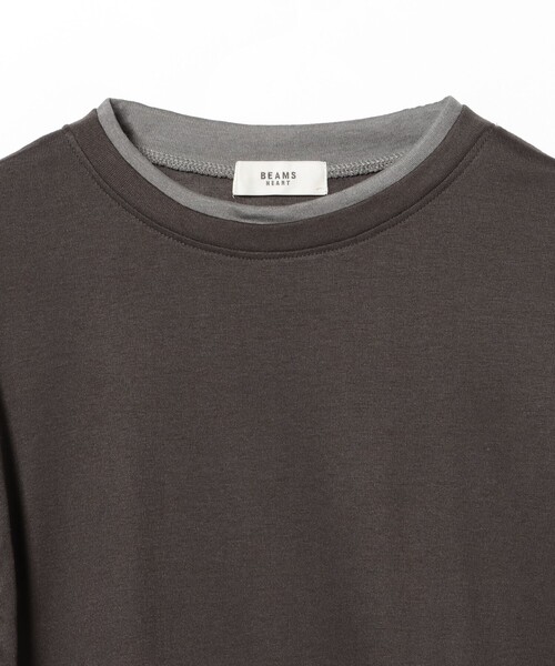 BEAMS HEART(ビームスハート)の「レイヤード風 シアー トップス(Tシャツ/カットソー・レディース・チャコールグレー/ブラウン/ピンク・FREE)」の16枚目の写真