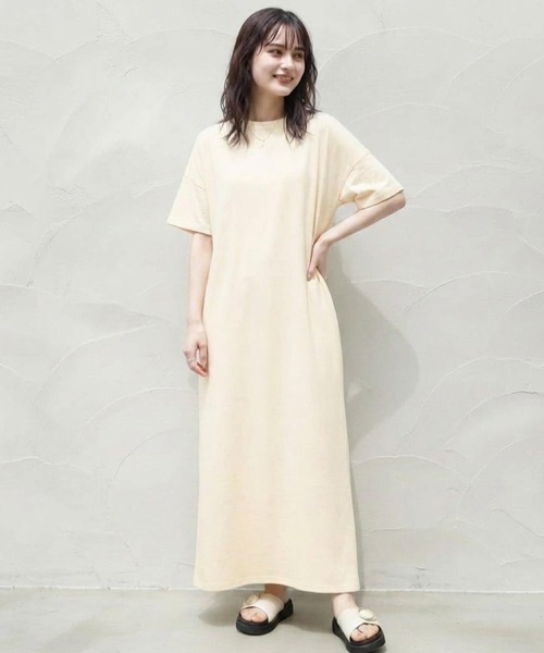 Cinderella(シンデレラ)の「ロングワンピース ワンピース ロング マキシワンピース Tシャツワンピース カジュアル 半袖 ファッション ロングワンピース 春 夏 秋 体型カバー ワンマイルウェア 大人 コットンワンピース レディース ミモレ丈 ロング丈 半袖 五分袖 シンプル お洒落(ワンピース・レディース・テラコッタ/クリーム/マスタード/その他/ブラック/ダークブラウン/ネイビー・MEDIUM/LARGE/X-LARGE)」の18枚目の写真