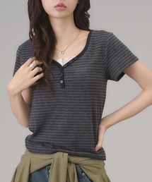 ヘンリーボーダーTシャツ