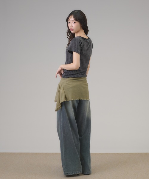 apres jour mignon(アプレジュールミニョン)の「ヘンリーボーダーTシャツ(Tシャツ/カットソー・レディース・ピンク/ブラック/ブルー・フリー/LARGE)」の19枚目の写真
