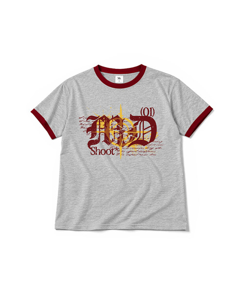 MILLION DAY(ミリオンデイ)の「ショットコード リンガー半袖Tシャツ(Tシャツ/カットソー・レディース・バーガンディー/クリーム/ライトグレー/スカイブルー・MEDIUM/LARGE)」の2枚目の写真