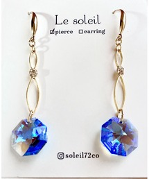 【Le soleil】可憐に揺れる スワロフスキーピアス(MA)