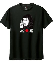 NIPOP(ニポップ) 半袖Tシャツ 忍者 ロゴ イラスト プリント インバウンド お土産 5.6オンス トップス カットソー レディース