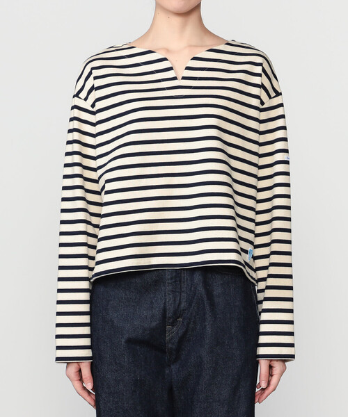 ORCIVAL(オーシバル)の「ORCIVAL | コットンロード スキッパーネック長袖カットソー WOMEN(Tシャツ/カットソー・レディース・ブラック系その他/ホワイト系その他5/ダークブラウン/グレー系その他/ブラック/アイボリー・1)」の14枚目の写真