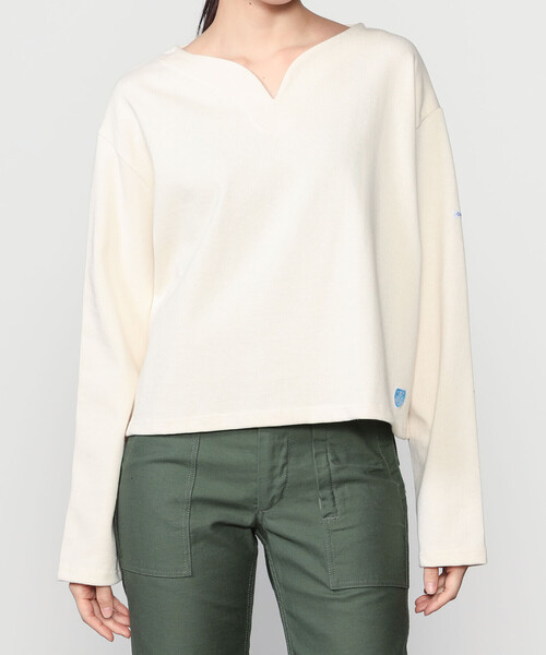 ORCIVAL(オーシバル)の「ORCIVAL | コットンロード スキッパーネック長袖カットソー WOMEN(Tシャツ/カットソー・レディース・ブラック系その他/ホワイト系その他5/ダークブラウン/グレー系その他/ブラック/アイボリー・1)」の18枚目の写真