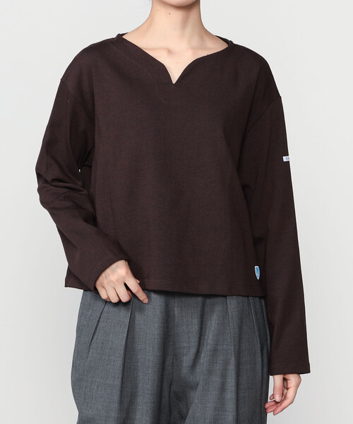 ORCIVAL(オーシバル)の「ORCIVAL | コットンロード スキッパーネック長袖カットソー WOMEN(Tシャツ/カットソー・レディース・ブラック系その他/ホワイト系その他5/ダークブラウン/グレー系その他/ブラック/アイボリー・1)」の6枚目の写真