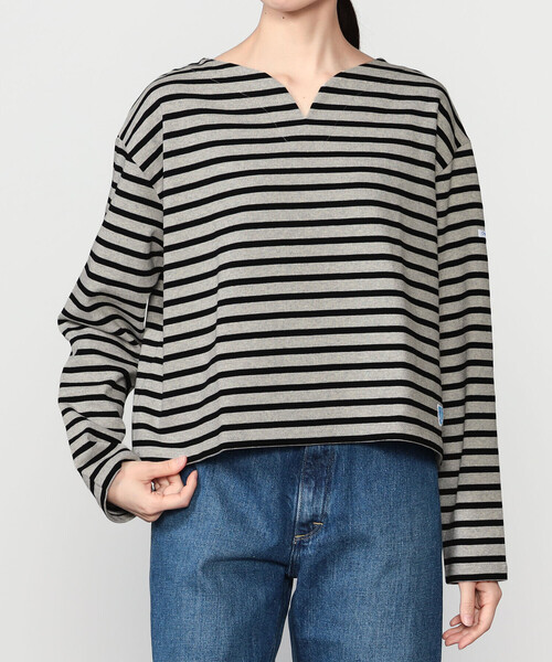ORCIVAL(オーシバル)の「ORCIVAL | コットンロード スキッパーネック長袖カットソー WOMEN(Tシャツ/カットソー・レディース・ブラック系その他/ホワイト系その他5/ダークブラウン/グレー系その他/ブラック/アイボリー・1)」の5枚目の写真