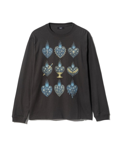 glamb(グラム)の「Sacred Heart Cutsew / セイクリッドハートカットソー(Tシャツ/カットソー・メンズ・チャコール/ホワイト・L/S/M)」の3枚目の写真
