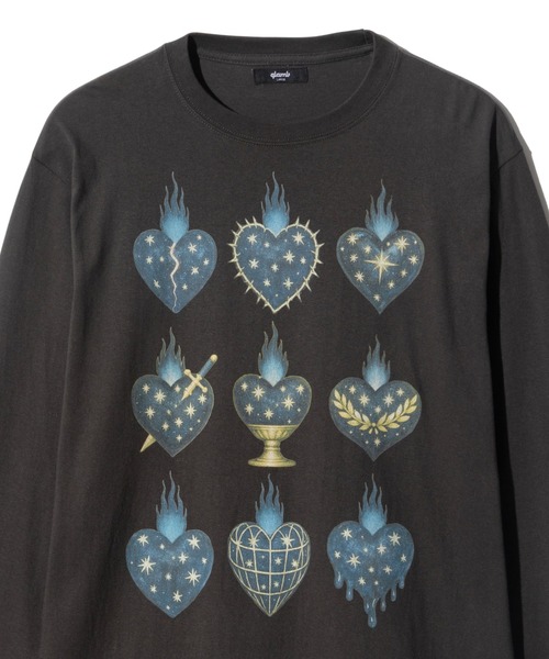 glamb(グラム)の「Sacred Heart Cutsew / セイクリッドハートカットソー(Tシャツ/カットソー・メンズ・チャコール/ホワイト・L/S/M)」の10枚目の写真
