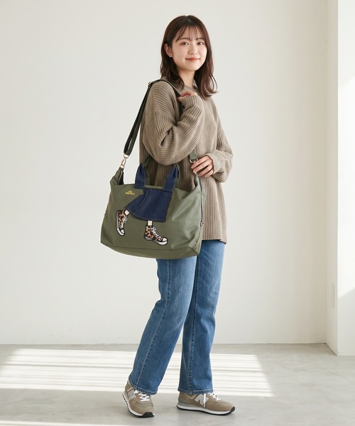 mis zapatos(ミス サパト)の「mis zapatos ロングスカート2wayボストンショルダー(ボストンバッグ・レディース・カーキ/ネイビー/ベージュ・FREE)」の9枚目の写真