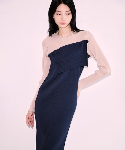 kotohayokozawa(コトハヨコザワ)の「【kotohayokozawa/コトハヨコザワ】《STUDIOUS別注》SHEER DOCKING DRESS/ウォッシャブル(ワンピース・レディース・ブラック/ネイビー/パープル・1/2)」の8枚目の写真