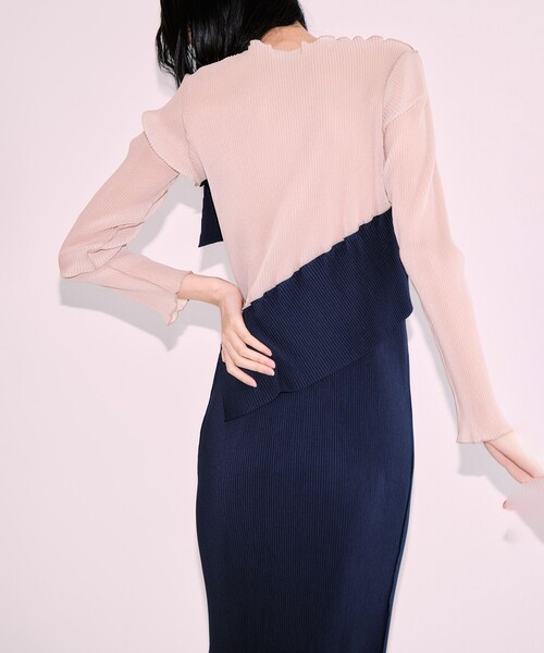 kotohayokozawa(コトハヨコザワ)の「【kotohayokozawa/コトハヨコザワ】《STUDIOUS別注》SHEER DOCKING DRESS/ウォッシャブル(ワンピース・レディース・ブラック/ネイビー/パープル・1/2)」の13枚目の写真