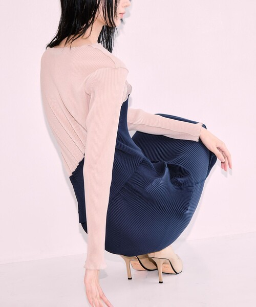kotohayokozawa(コトハヨコザワ)の「【kotohayokozawa/コトハヨコザワ】《STUDIOUS別注》SHEER DOCKING DRESS/ウォッシャブル(ワンピース・レディース・ブラック/ネイビー/パープル・1/2)」の16枚目の写真