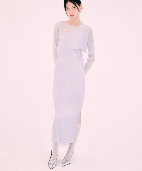 kotohayokozawa(コトハヨコザワ)の「【kotohayokozawa/コトハヨコザワ】《STUDIOUS別注》SHEER DOCKING DRESS/ウォッシャブル(ワンピース・レディース・ブラック/ネイビー/パープル・1/2)」の22枚目の写真