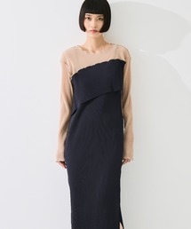 kotohayokozawa（コトハヨコザワ）の「【kotohayokozawa/コトハヨコザワ】《STUDIOUS別注》SHEER DOCKING DRESS/ウォッシャブル（ワンピース）」