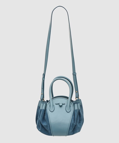 MARNI（マルニ）の「TULIPEA / レザー＆スウェードバッグ（ショルダーバッグ・レディース・ライトピンク/ライトブルー・ONE SIZE）」の3枚目の写真