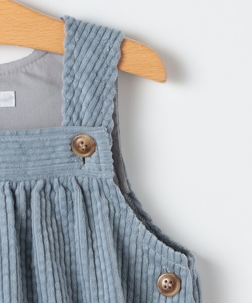 SHIPS（シップス）の「SHIPS KIDS:80cm /コーデュロイ オーバーオール ロンパース（ロンパース・キッズ・アイボリー/ライトブルー・80）」の8枚目の写真