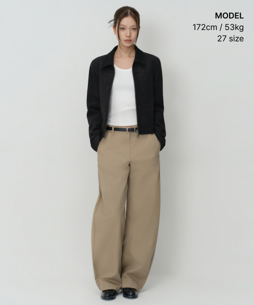 MUSINSA STANDARD WOMAN（ムシンサスタンダードウーマン）の「ウィメンズ無地CPカーブドチノパンツ[ベージュ]（その他パンツ・レディース・その他・30/28/29/24/25/26/27）」の2枚目の写真