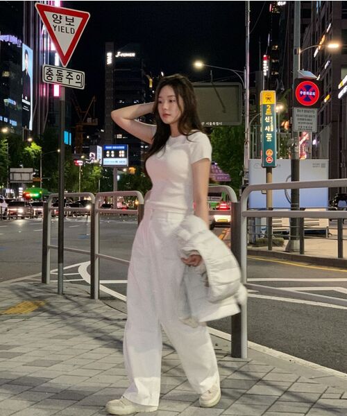 MUSINSA STANDARD WOMAN（ムシンサスタンダードウーマン）の「ウィメンズ無地CPカーブドチノパンツ[ベージュ]（その他パンツ・レディース・その他・30/28/29/24/25/26/27）」の7枚目の写真