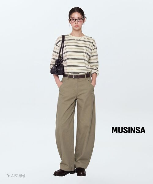 MUSINSA STANDARD WOMAN（ムシンサスタンダードウーマン）の「ウィメンズ無地CPカーブドチノパンツ[ベージュ]（その他パンツ・レディース・その他・30/28/29/24/25/26/27）」の9枚目の写真