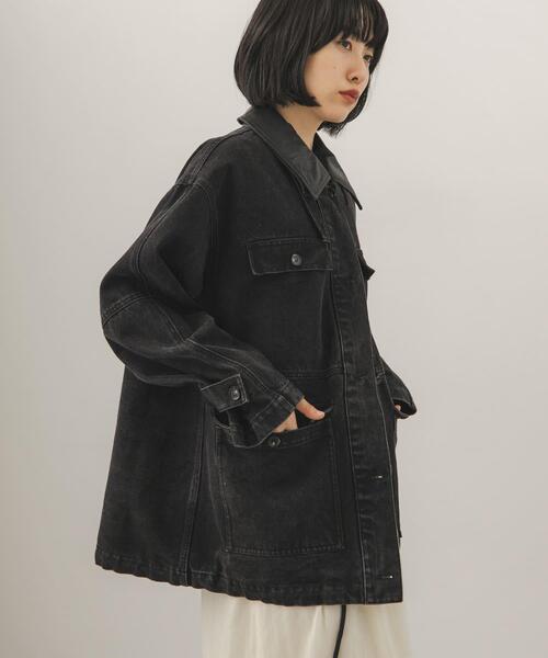 KBF(ケイビーエフ)の「2WAYカラーデニムカバーオール(カバーオール・レディース・ブルー/ブラック・ONE)」の5枚目の写真