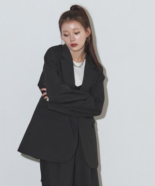 PAGEBOY（ページボーイ）の「リンクセット2WAYジャケット【セットアップ対応】（テーラードジャケット・レディース・ドット/ブラック・FREE）」の4枚目の写真