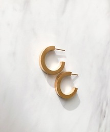 フラットメタルサークルピアス